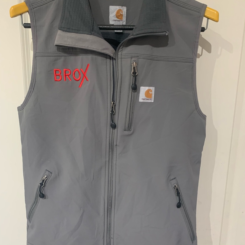 Carhartt Gray Vest with Red Embroidery  A8